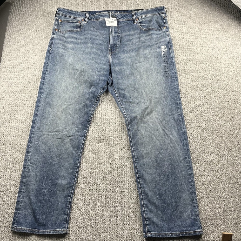 American Eagle Men's AirFlex+ Original Straight Jeans Size 44x32 Medium Wash NWT